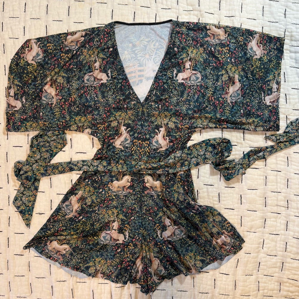 Unicorn in Captivity Kimono Playsuit S - Picture 2 of 4
